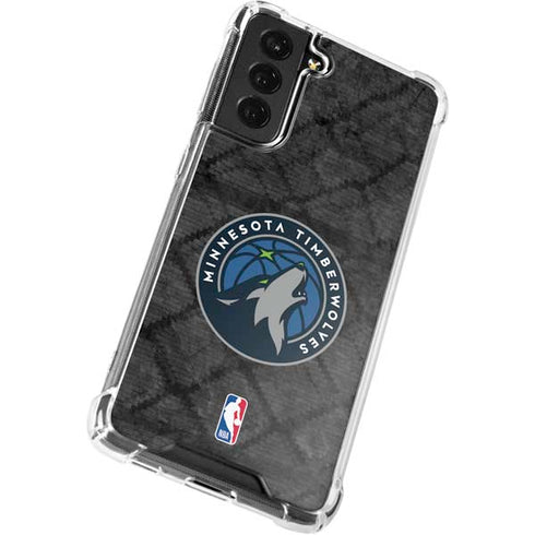 NBA Minnesota Timberwolves Dark Rust Galaxy S21 FE Clear Case